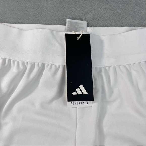 NWT Adidas Women's Shorts Medium White AEROREADY Soccer Active Gym Running - Picture 5 of 13